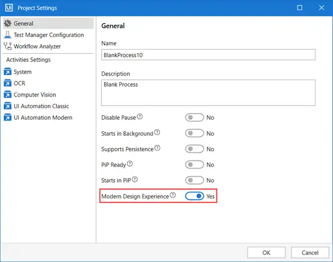 How to Enable or Disable UiPath Modern Design Experience Vs Classic Design Experience