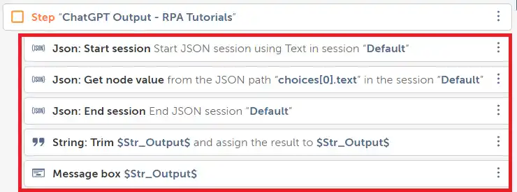 Output Actions in Automation Anywhere and ChatGPT Integration - RPA Tutorials