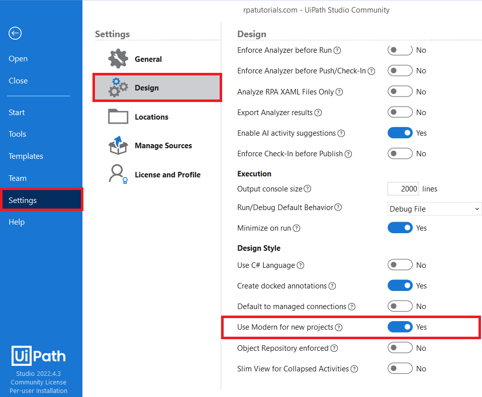 UiPath Switch Classic and Modern Activities