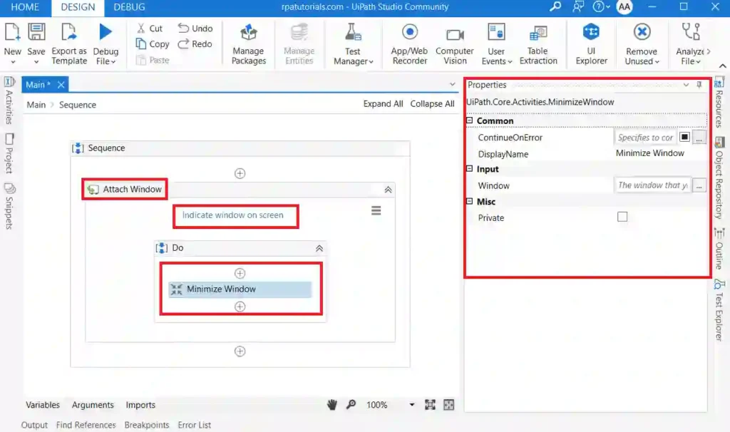 UiPath Minimize Window Activity - RPA Tutorials