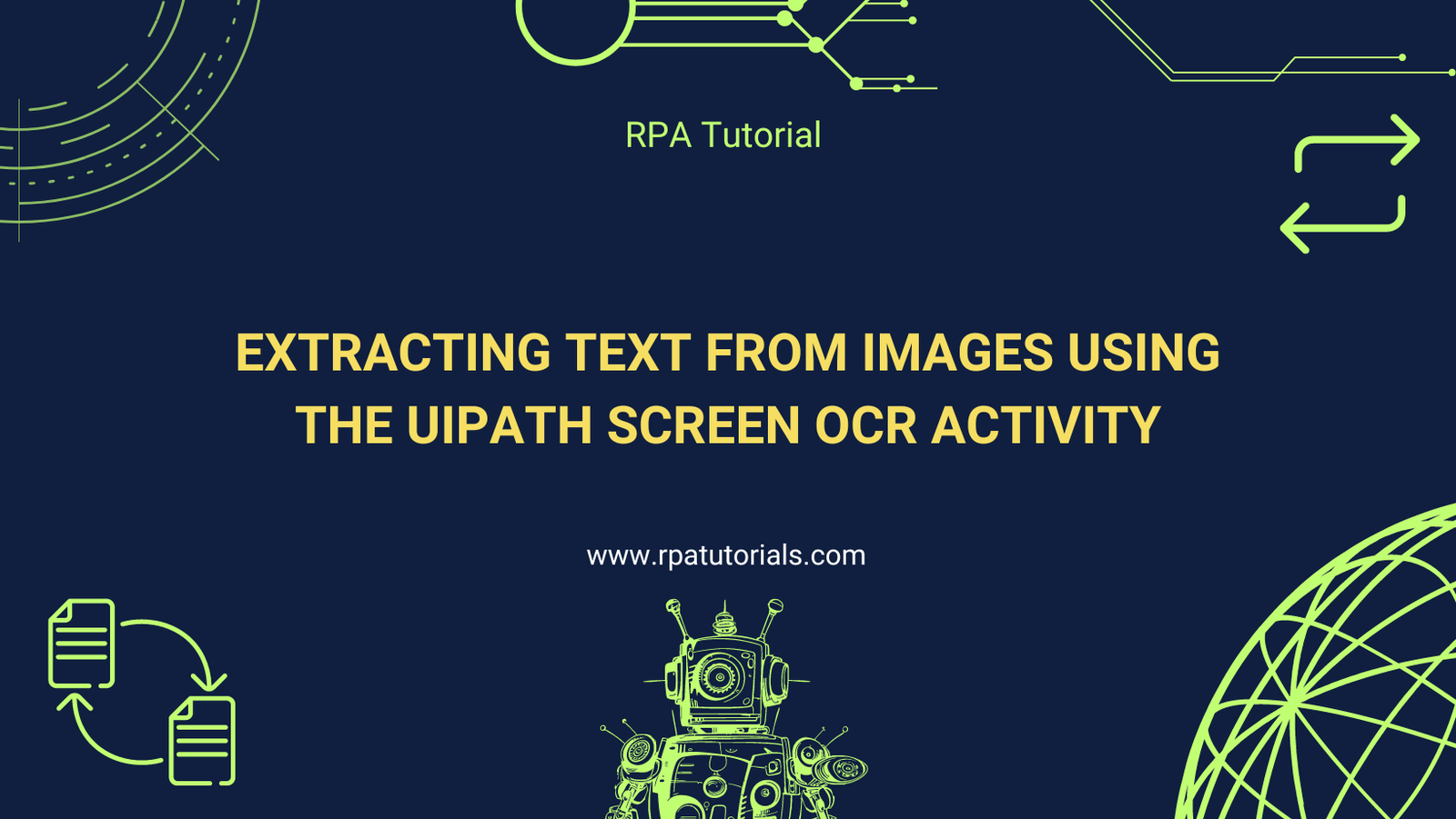 Extracting Text from Images Using the UiPath Screen OCR Activity