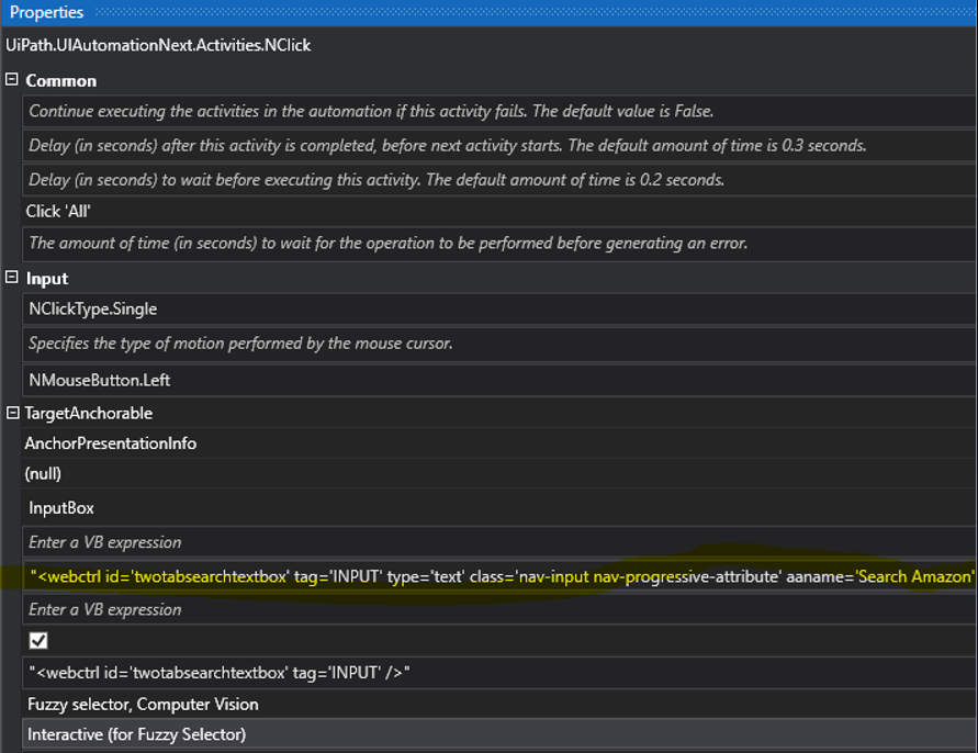 Adjust Matching Parameters