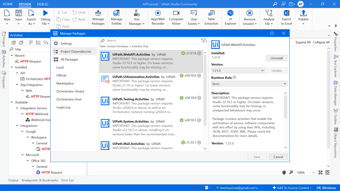Set Up HTTP GET and POST API Connections in UiPath