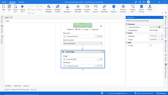 How to Use UiPath Take Screenshot Activity